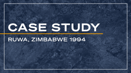 Case Study: Ruwa, Zimbabwe 1994, over an astronaut photograph of Zimbabwe