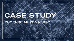 Case Study: Phoenix, Arizona 1997, over an astronaut photograph of Phoenix at night