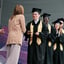 Graduate receiving diploma